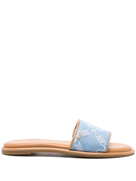 michael kors slippers blauw